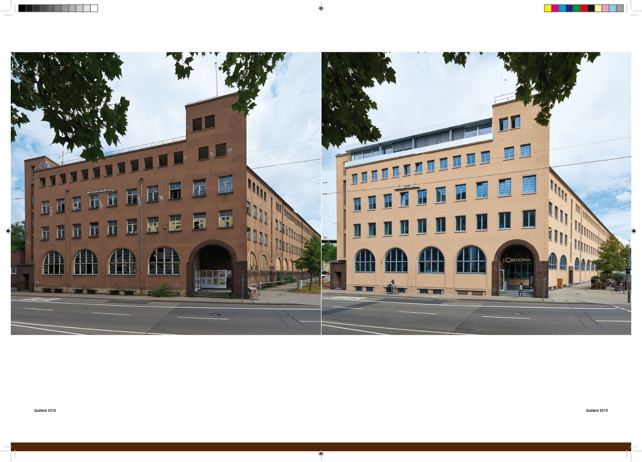 Konzeption, Entwurf und Bebilderung der Präsentationsbroschüre »Alte Post Saarbrücken 1930 – 2015«, Saarbrücken, Saarland — Perspektive 3