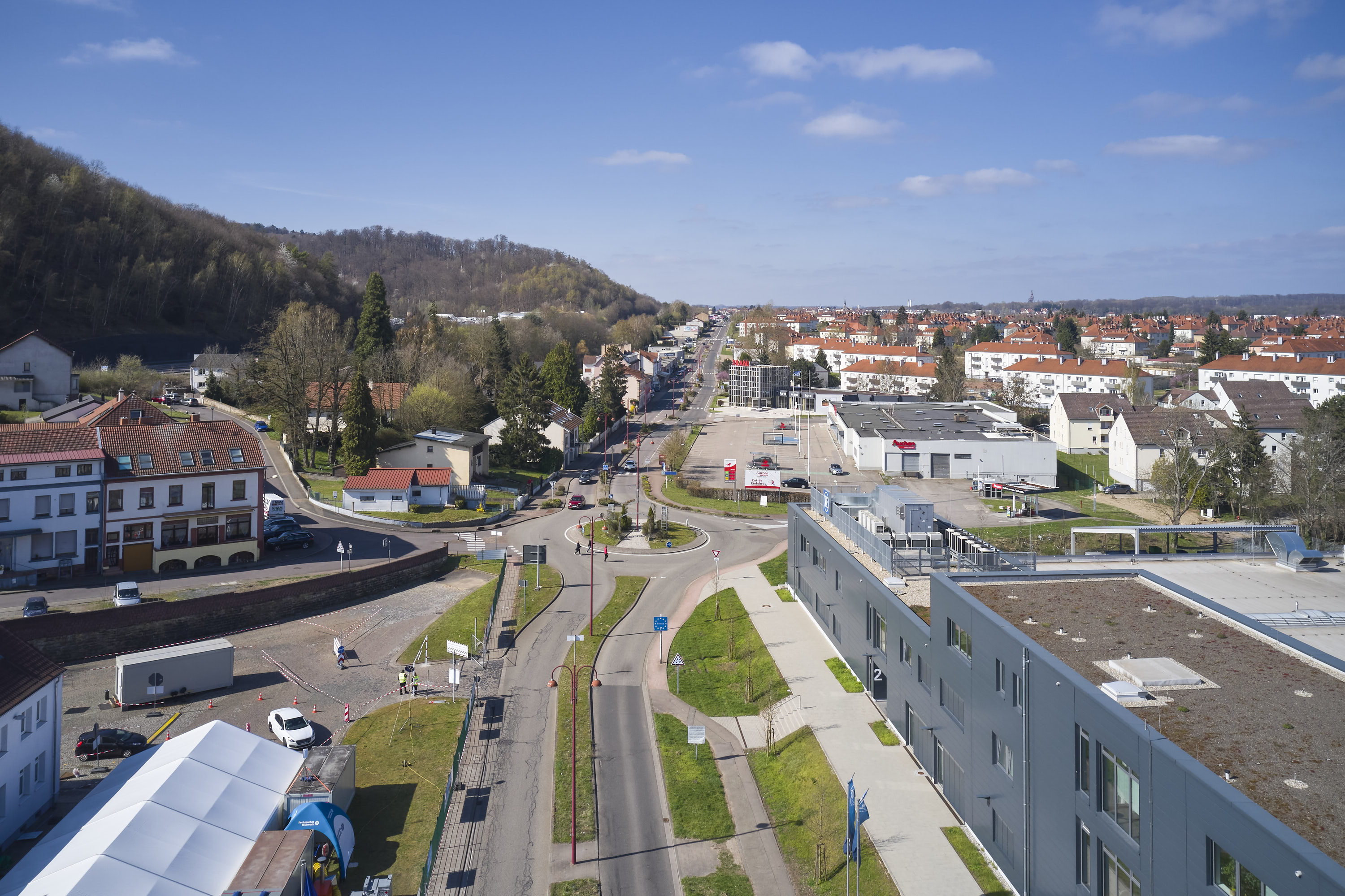 Immer noch: Grenzübergange in Corona-Zeiten..., Saarland, Lothringen, Luxemburg — Perspektive 58