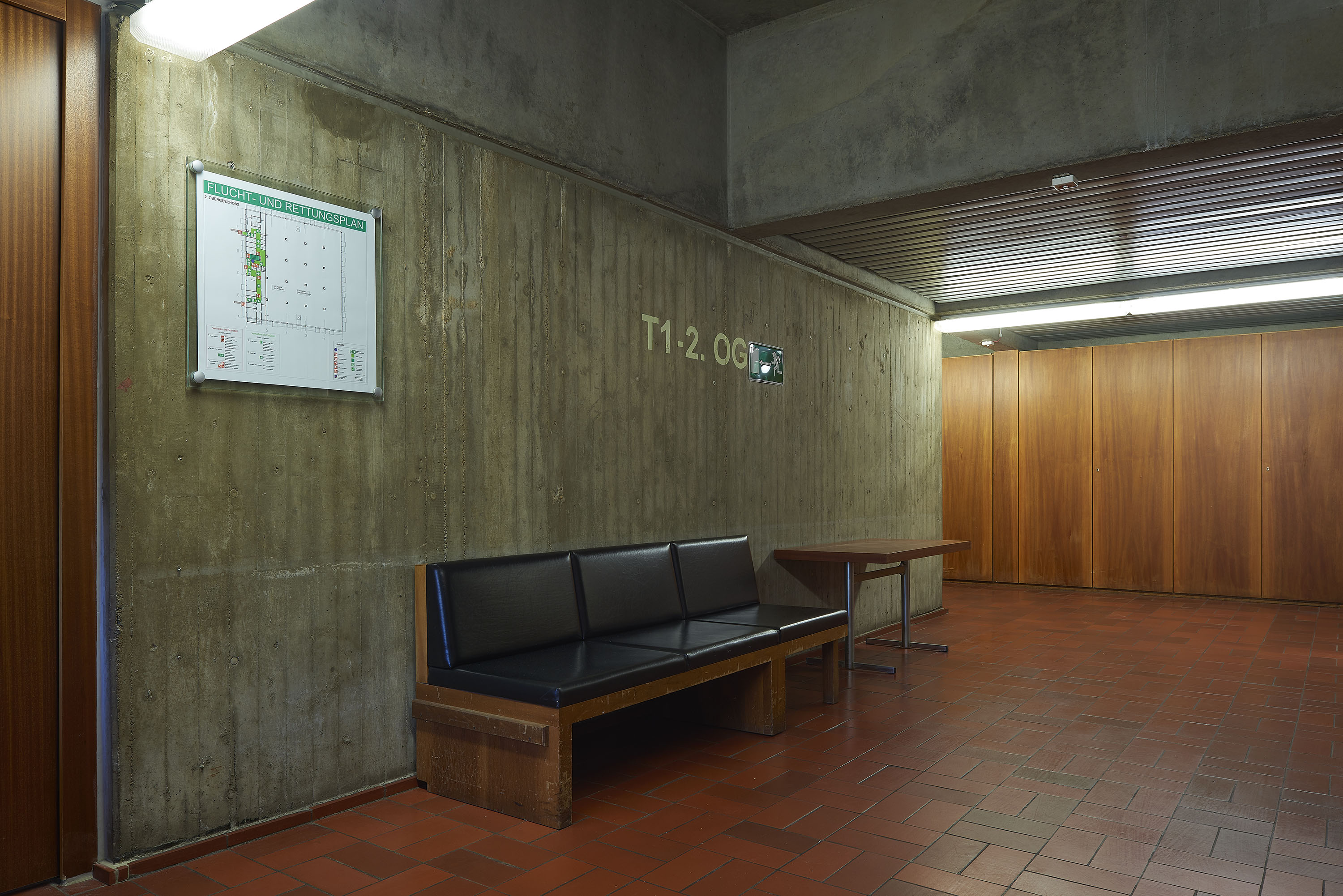 Fotografische Dokumentation der Mensa der Universität des Saarlandes, Saarbrücken, Saarland — Blick 5