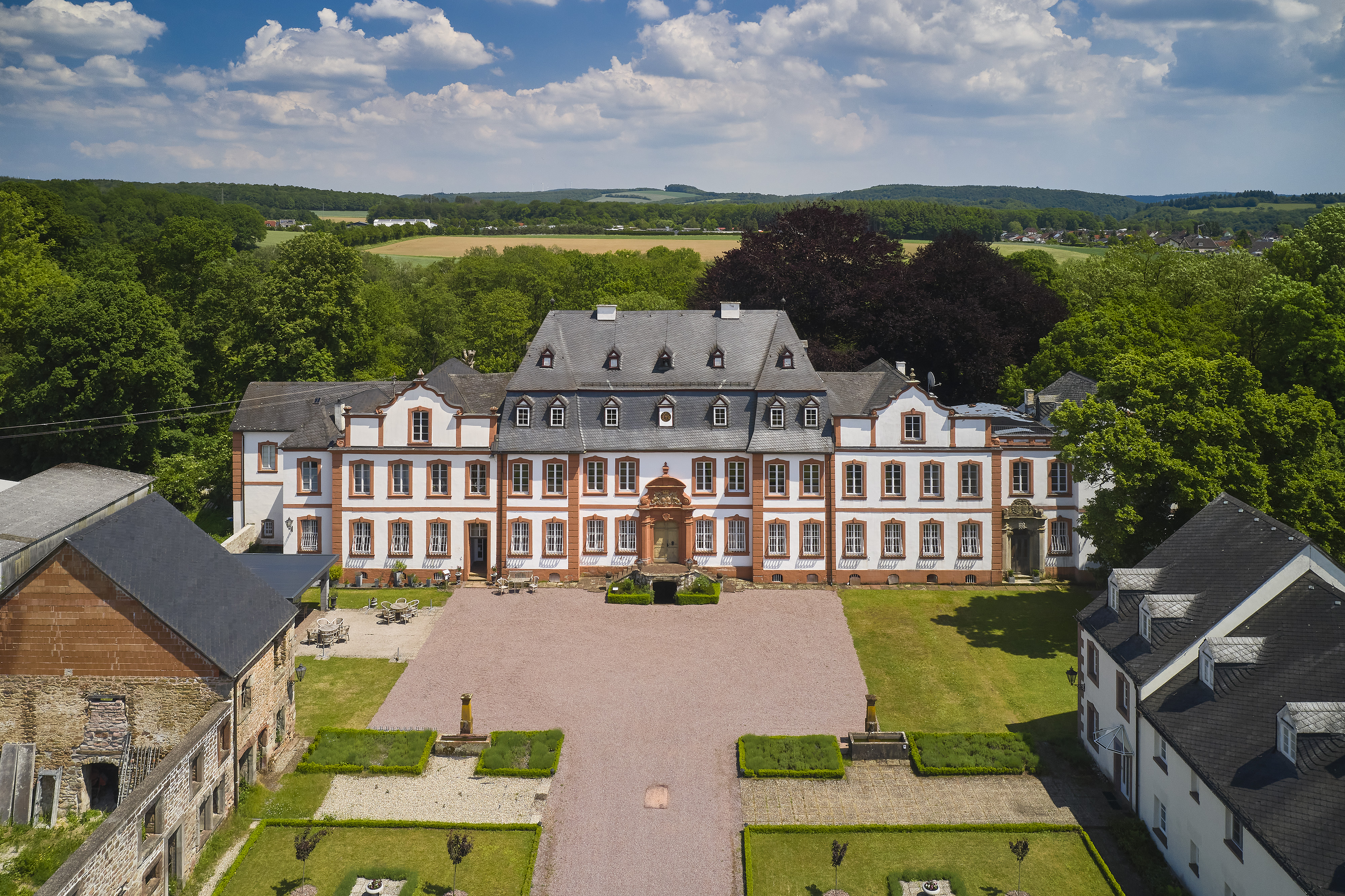 Schloss Münchweiler, Nunkirchen, Saarbrücken, Saarland, Nunkirchen — Detailansicht