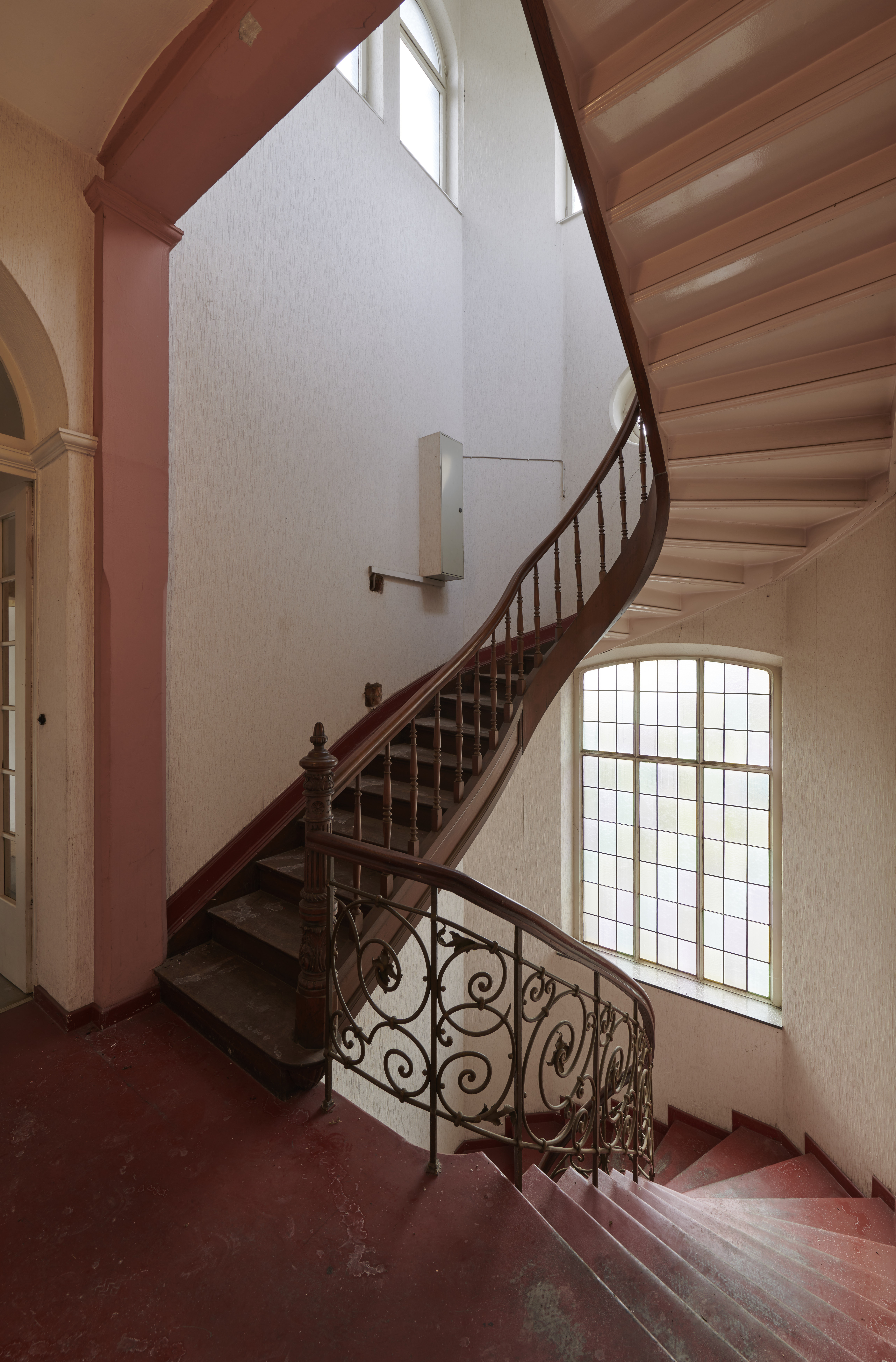 Fotodokumentation Löhnberger Mühle, Lahnstein — Treppenhaus im 1. Obergeschoss