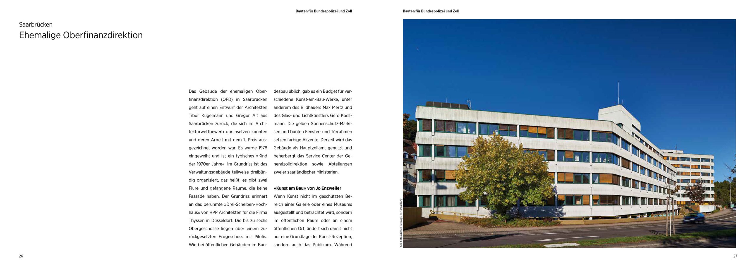 Buchgestaltung von Marco Kany: Bauen für den Bund im Saarland